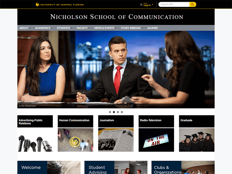 UCF Nicholson School of Communication Website